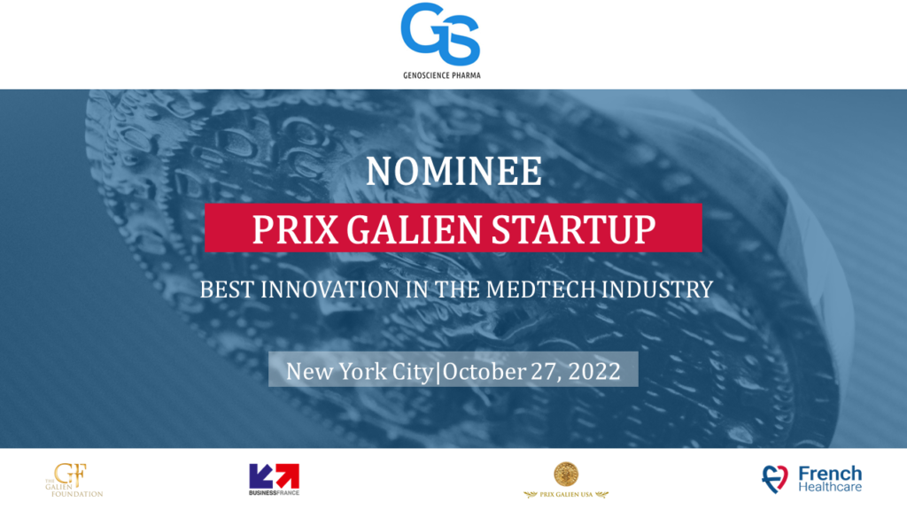 Prix Galien USA 2022 Genoscience Pharma is nominated in the category